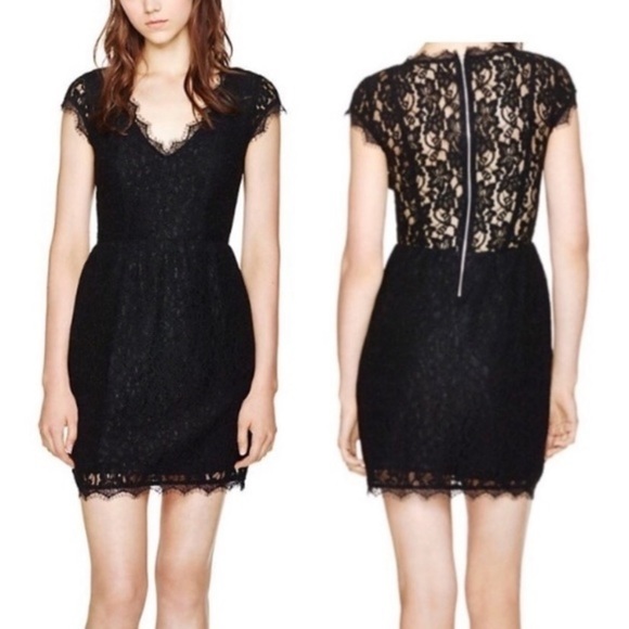 New Babaton Aritzia Lace V - Neck Tobia Sleeveless Dress Purple - Picture 2 of 11